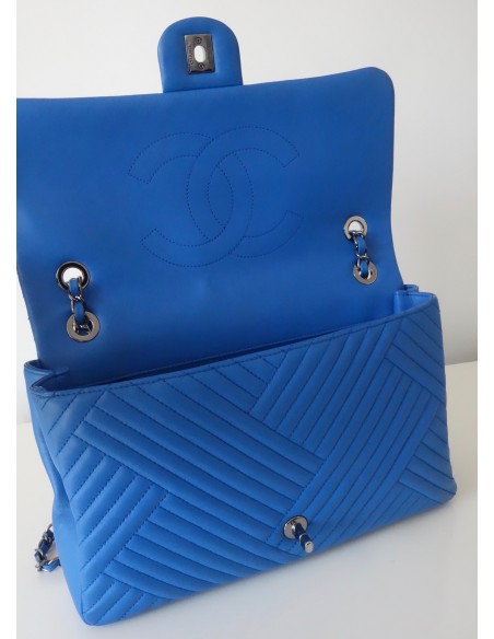 SAC CHANEL CLASSIQUE BLEU ELECTRIQUE GM