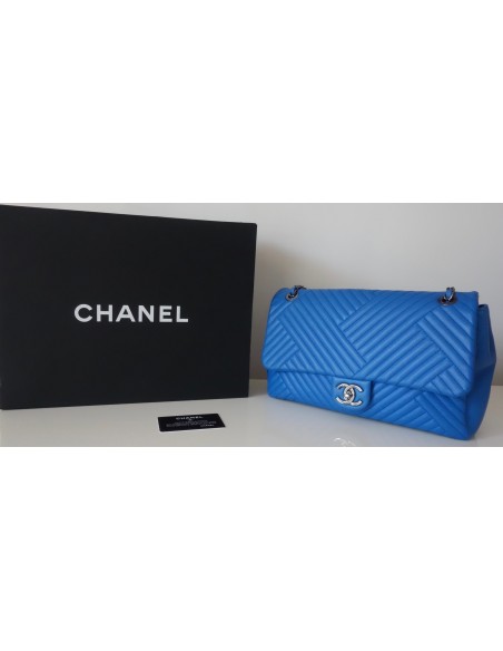 SAC CHANEL CLASSIQUE BLEU ELECTRIQUE GM