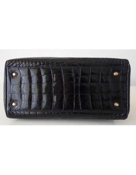 SAC LADY DIOR CROCODILE NOIR