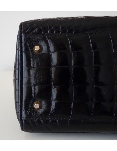 SAC LADY DIOR CROCODILE NOIR