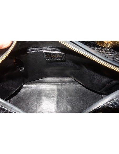 SAC LADY DIOR CROCODILE NOIR