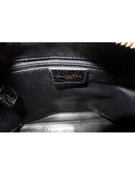 SAC LADY DIOR CROCODILE NOIR