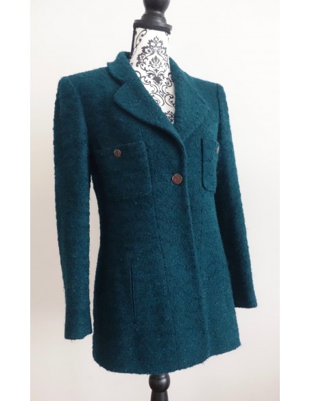 VESTE CHANEL TWEED VERTE