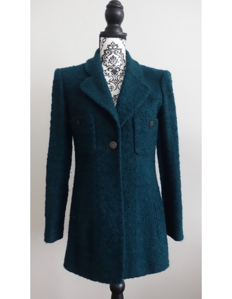 VESTE CHANEL TWEED VERTE