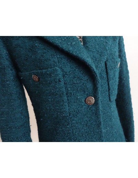 VESTE CHANEL TWEED VERTE