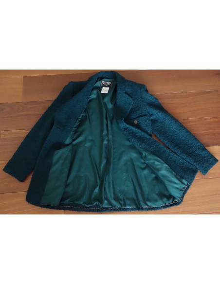 VESTE CHANEL TWEED VERTE