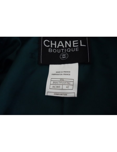 VESTE CHANEL TWEED VERTE