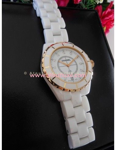 MONTRE CHANEL J12 - OR ROSE ET DIAMANTS