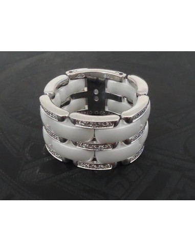 Bague chanel top ceramique blanche