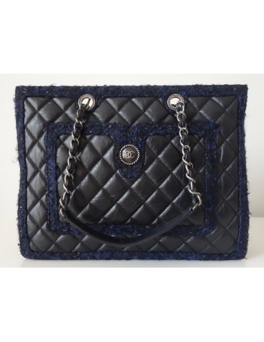 SAC CHANEL SHOPPING BLEU MARINE