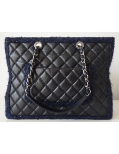 SAC CHANEL SHOPPING BLEU MARINE 2