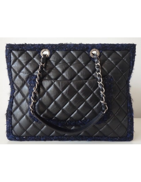 SAC CHANEL SHOPPING BLEU MARINE