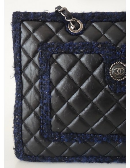 SAC CHANEL SHOPPING BLEU MARINE