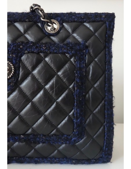 SAC CHANEL SHOPPING BLEU MARINE