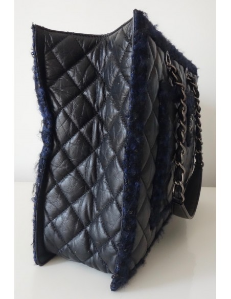 SAC CHANEL SHOPPING BLEU MARINE