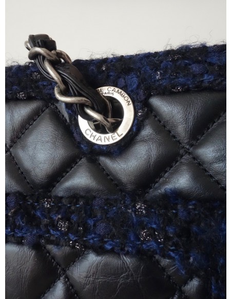 SAC CHANEL SHOPPING BLEU MARINE