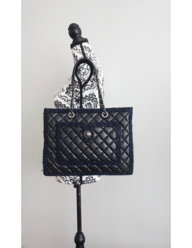 SAC CHANEL SHOPPING BLEU MARINE SAC CHANEL SHOPPING BLEU MARINE
