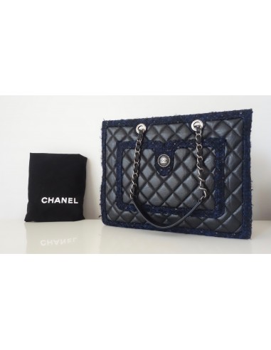 SAC CHANEL SHOPPING BLEU MARINE SAC CHANEL SHOPPING BLEU MARINE
