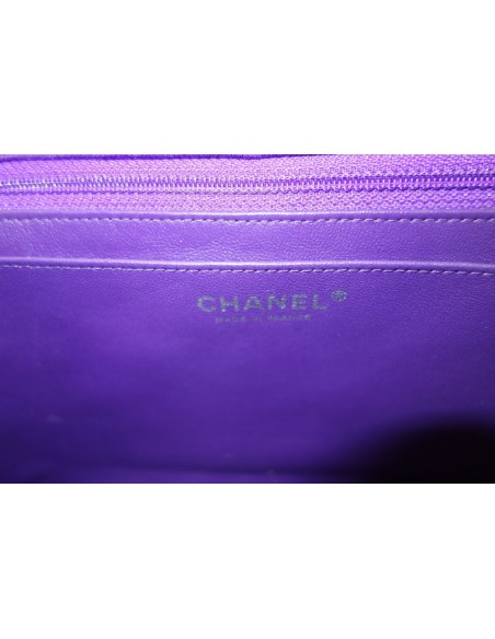 SAC CHANEL CLASSIQUE JERSEY VIOLET