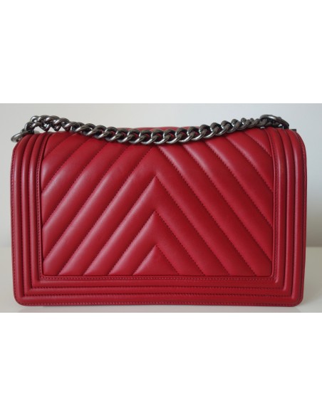 SAC CHANEL BOY CHEVRON ROUGE