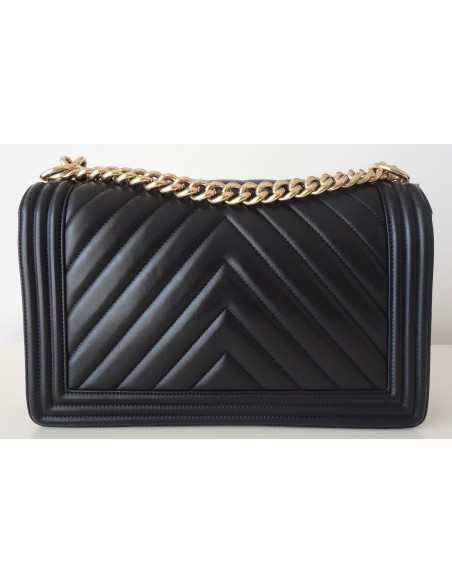 SAC CHANEL BOY CHEVRON NOIR