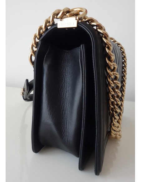 SAC CHANEL BOY CHEVRON NOIR