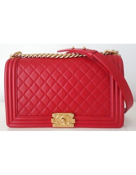 SAC CHANEL BOY ROUGE