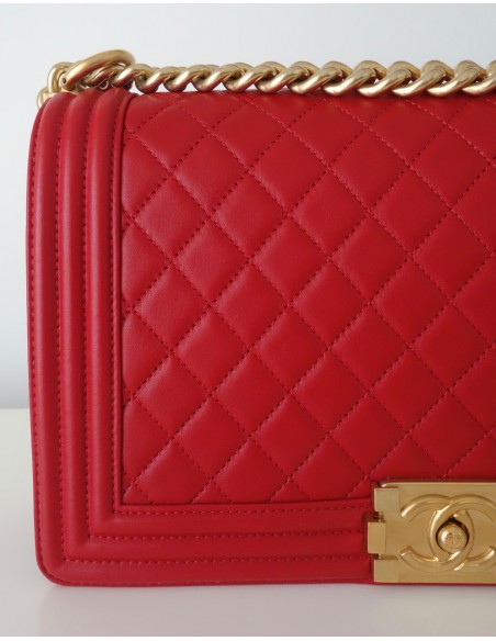 SAC CHANEL BOY ROUGE