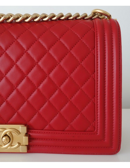 SAC CHANEL BOY ROUGE