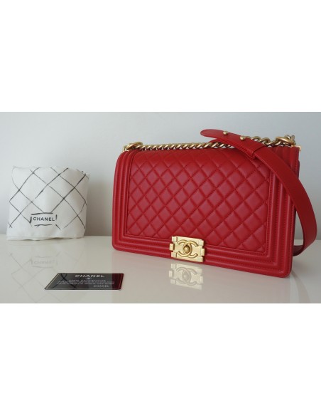 SAC CHANEL BOY ROUGE