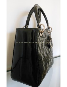 SAC LADY DIOR NOIR VERNI -... 2