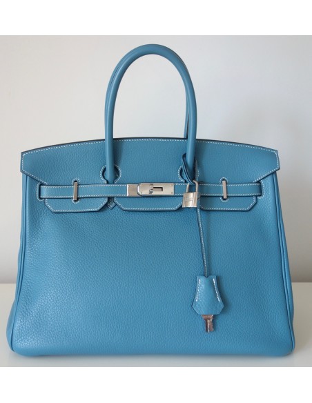 SAC HERMES BIRKIN 35 BLEU JEAN