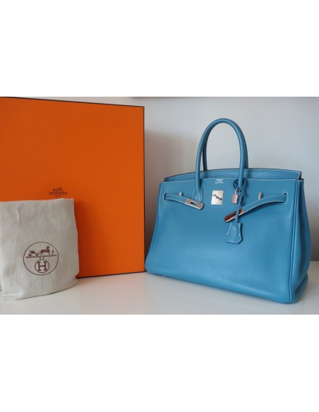 SAC HERMES BIRKIN 35 BLEU JEAN