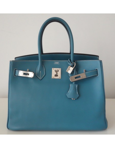 SAC HERMES BIRKIN 30 BLEU JEAN