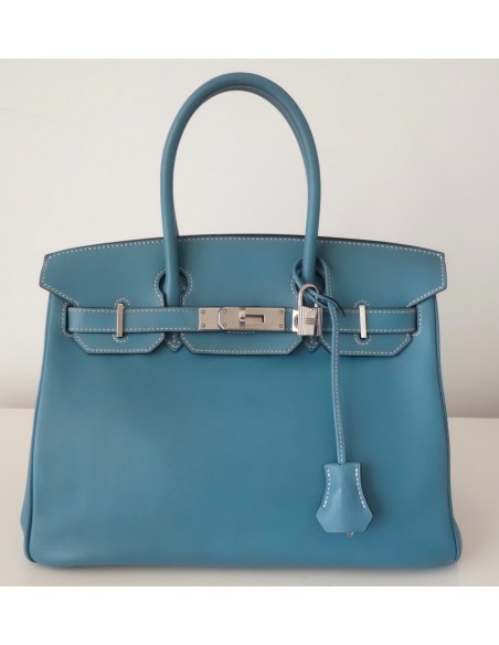 SAC HERMES BIRKIN 30 BLEU JEAN