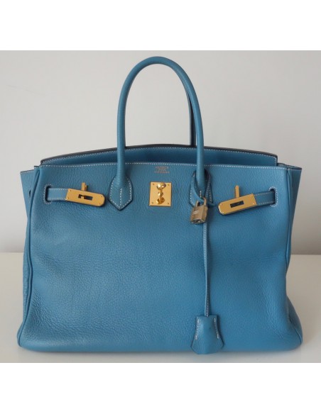 SAC HERMES BIRKIN 35 BLEU JEAN