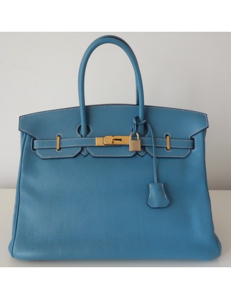 SAC HERMES BIRKIN 35 BLEU JEAN