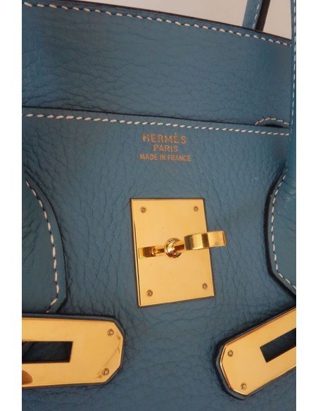 SAC HERMES BIRKIN 35 BLEU JEAN