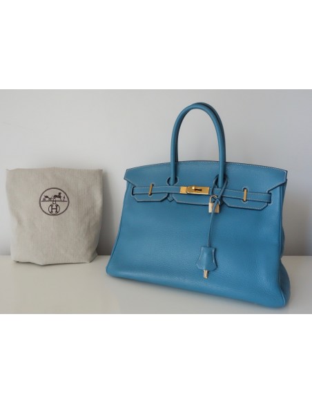 SAC HERMES BIRKIN 35 BLEU JEAN