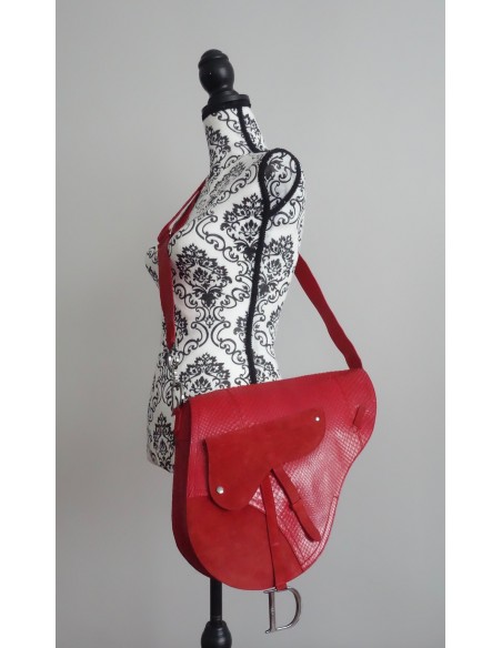 SAC DIOR SADDLE ROUGE