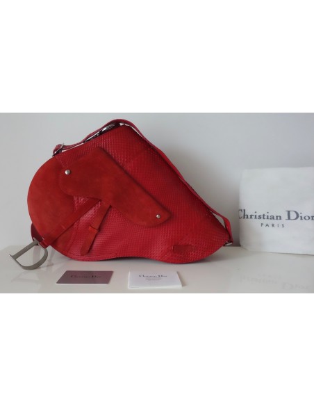 SAC DIOR SADDLE ROUGE