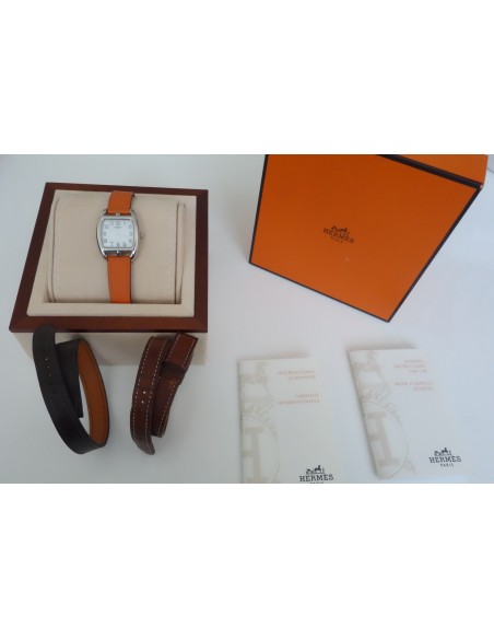 MONTRE HERMES CAPE COD TONNEAU 3 BRACELETS