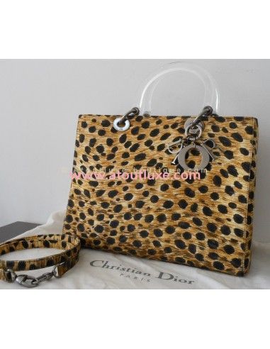 SAC LADY DIOR GRAND MODELE LEOPARD