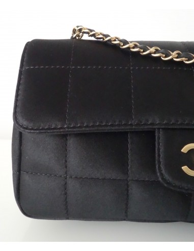 SAC CHANEL PM SATIN NOIR SAC CHANEL PM SATIN NOIR