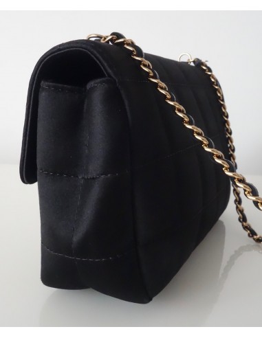 SAC CHANEL PM SATIN NOIR SAC CHANEL PM SATIN NOIR