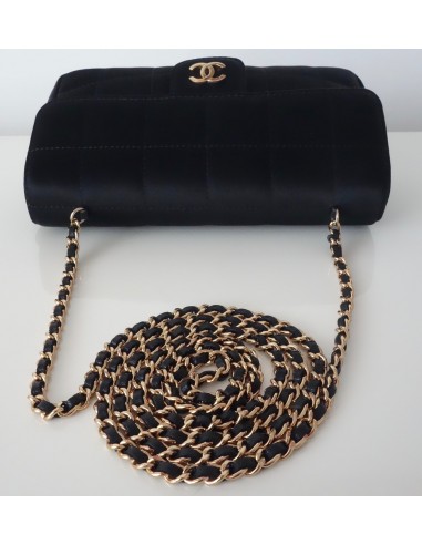 SAC CHANEL PM SATIN NOIR SAC CHANEL PM SATIN NOIR