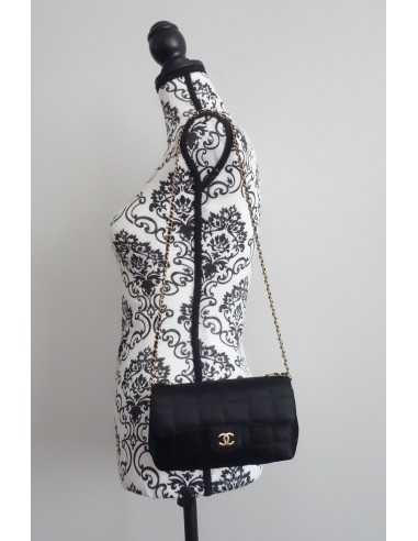 SAC CHANEL PM SATIN NOIR SAC CHANEL PM SATIN NOIR