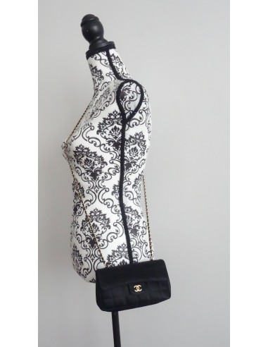 SAC CHANEL PM SATIN NOIR SAC CHANEL PM SATIN NOIR