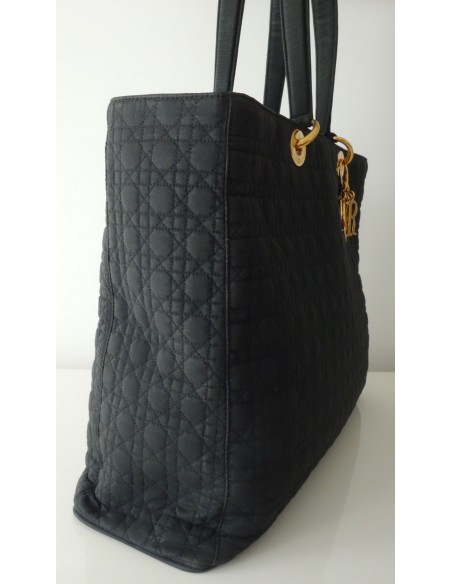 SAC LADY DIOR GM TOILE NOIR