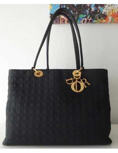 SAC LADY DIOR GM TOILE NOIR